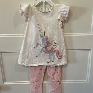 Mud Pie 3t unicorn outfit set